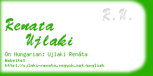 renata ujlaki business card